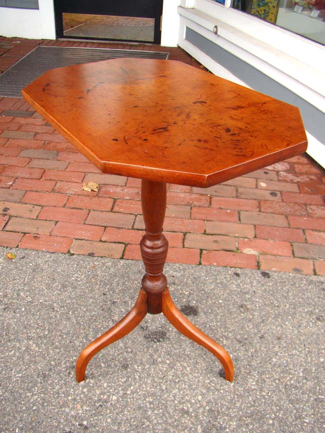 An early 19th century New England Maple Candlestand circa 1820